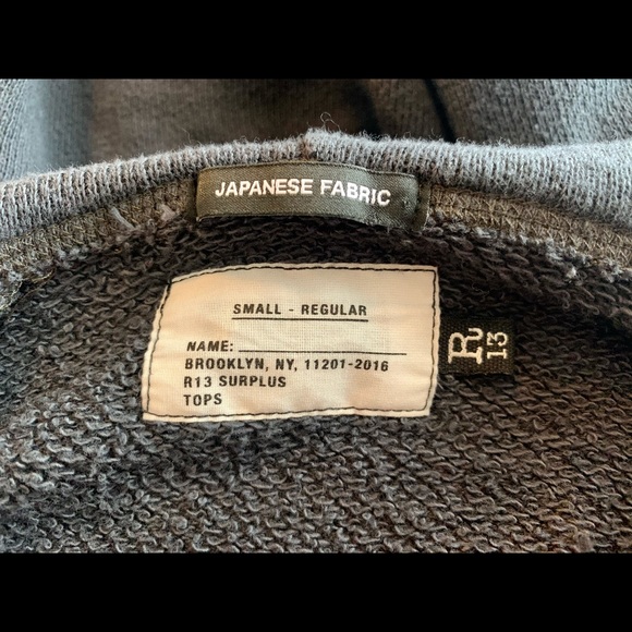 R13 Short Sleeve Zip Hoodie - Picture 4 of 8